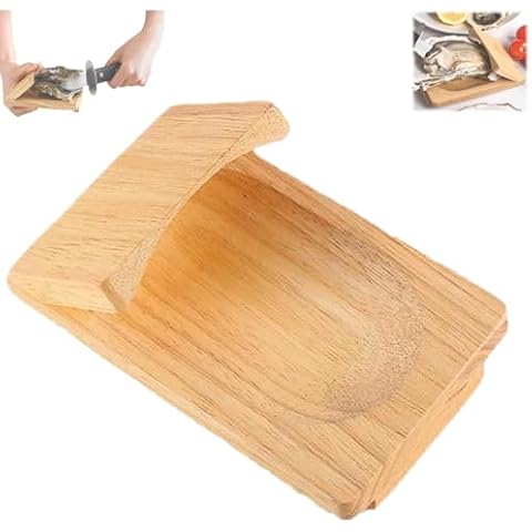 Oyster Shucking Clamp, Oyster Holder, Oyster Clamp, Wooden Oyster Shucking Block, Oyster Shucking Block, Oyster Shucking Clamp Seafood Tools (1PCS) Cover