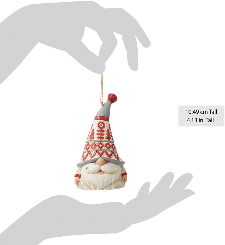 Enesco Jim Shore Heartwood Creek Nordic Noel Gnome with Sweater Hanging Ornament, 4.13 Inch, Multicolor - Image 2