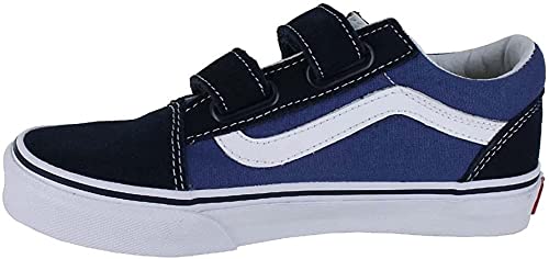 Vans Vans Kids Unisex Old Skool V Shoes, Size 10.5, Color (NWD) Navy/True White