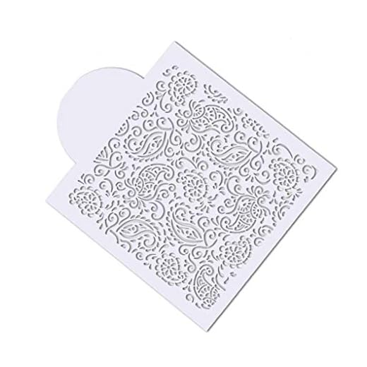 Tårta spray mögel grattis på födelsedagen blommor blommor tårta mögel blommor tryckta mönster stencils tårta dekoration mögel bageri verktyg diy