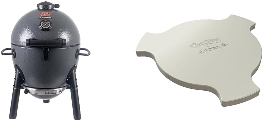 Char-Griller E86714 AKORN Jr. Kamado and Char-Griller 6211 Smokin' Stone Jr