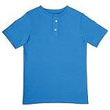 French Toast Boys' Short Sleeve Basic Henley