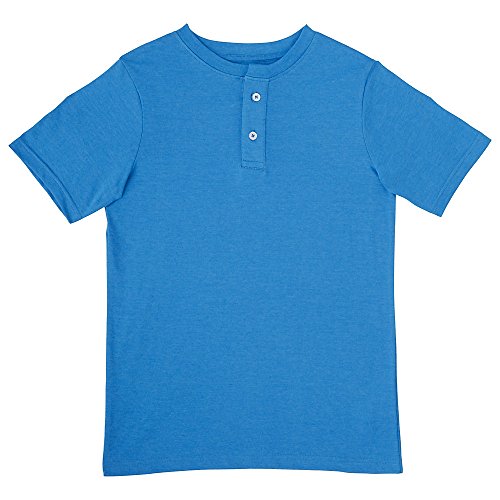 French Toast Boys' Short Sleeve Basic Henley