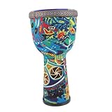 BESTonZON Afrikanische Djembe Handtrommel Mit Buntem Design Leichte Percussion Für Erwachsene Für Feiern Konzerte Und Musikunterhaltung