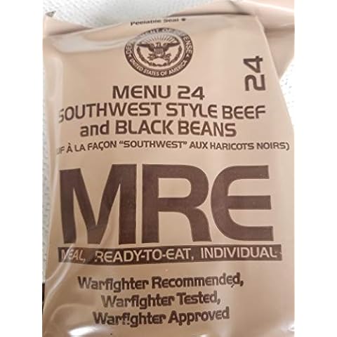 LoJo Surplus 2022 Genuine Military MRE Meals Ready to Eat with Inspection Date 2022 or Newer (Southwest Style Beef and Black Beans) Cover
