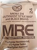 LoJo Surplus 2022 Genuine Military MRE Meals Ready to Eat with Inspection Date 2022 or Newer (Southwest Style Beef and Black Beans)