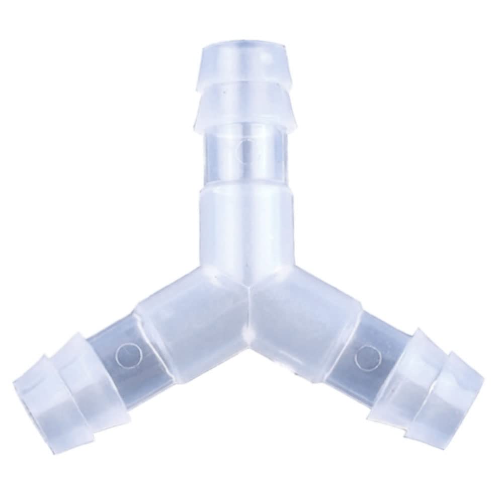 bzcemind 5Pcs Food Grade Plastic 120° Y-Type Tee Connector Aquarium Tank Air Pump Liquid Gas Diverter Water Pagoda Hose Joint,10mm