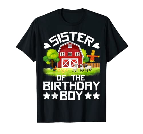 Farm Animals Tractor Gift Farmer Sister Of The Birthday Boy Camiseta