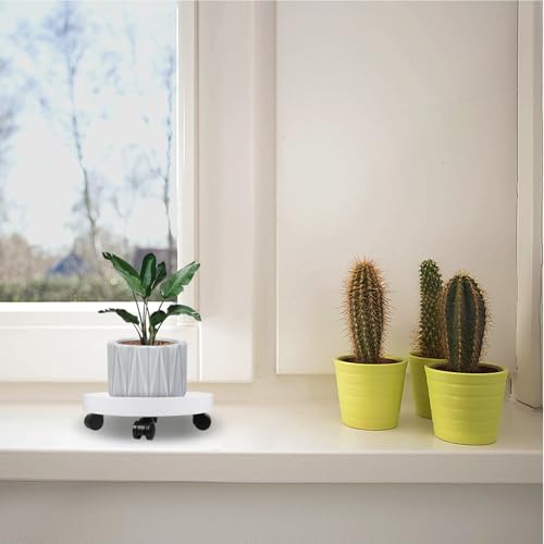 Chariot robuste support à roulettes rond en PP épais pour pot de fleurs