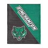 Northwest NCAA Binghamton Bearcats Halftone Silk Touch Throw Blanket, Ultra Soft Plush Polyester, Lightweight Warm Decorative Fan Gift, 46 x 60 in