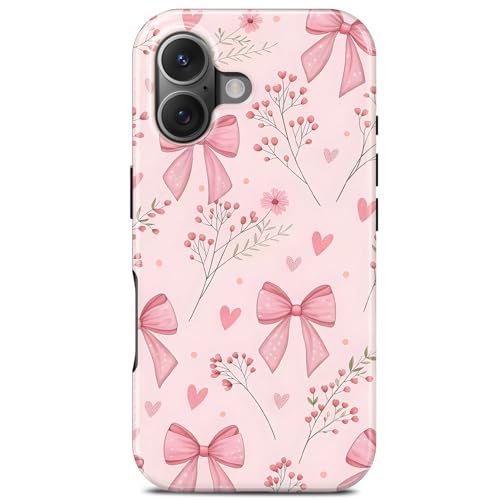Coque silicone iPhone 16 motif floral rose compatible MagSafe
