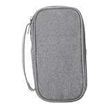 Luxshiny 多機種対応パワーバンク収納ポーチ 強力固定機能付き 大容量コンパクトデジタルアクセサリー収納バッグ 出張旅行用ケーブルイヤホ