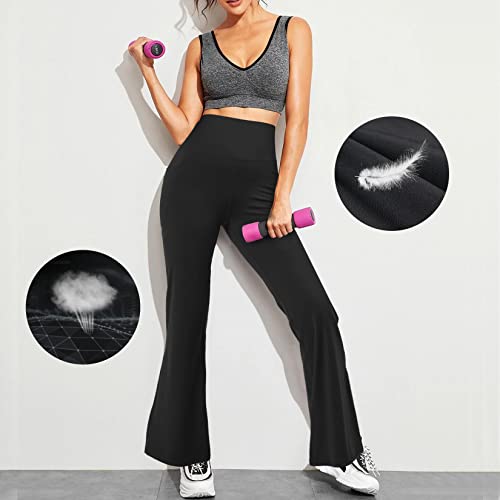 Leinidina Bootcut Yoga Pants Women Sweatpants Flare Lounge Pants Casual Wide Leg Comfy Loose Legging (Black, Small) #TOP4