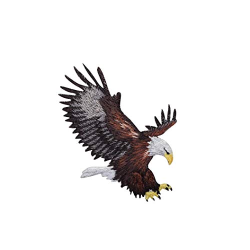 Bald Eagle - Landing - Embroidered Iron on Patch