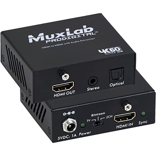 Adaptador HDMI 4K60 Muxlab para escuchar películas en tu home cinema con extractor de audio