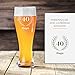 Verre à bière blanche personnalisé 40 ans | Avec gravure | Verre à bière premium avec prénom| Idée cadeau anniversaire pour hommes