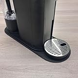 Yhenlovtt Gleitpad für NJ Pb051 Plus Pb041 Kaffeemaschinen, rutschfeste Gummiunterseite, Gleitmatte 42 x 15 x 0,3 cm, schwarz, platzsparendes Hängeriemenformat (2 Stück)