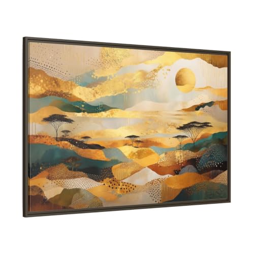 Tableau paysage savane abstrait parfait au-dessus de la cheminée