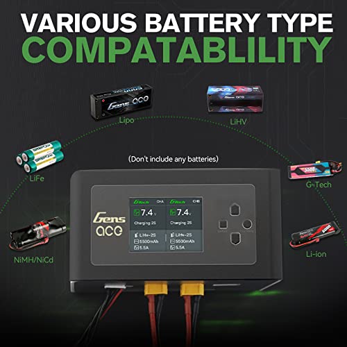 Gens Ace BFDB15BB-9055-4C11-9A9F-F484C3561424 Lipo Battery Charger Imars D300 G-Tech Series Smart Dual Lipo Charger 16A Ac 300W Dc 700W Lipo Charger(Black) thumb #5