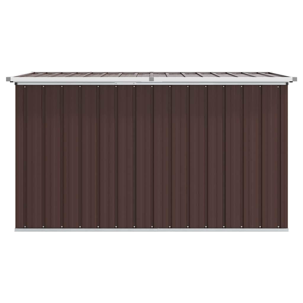 Générique Cassapanca da giardino marrone 171 x 99 x 93 cm, contenitore esterno in acciaio zincato per cuscini, cuscini, coperte e giocattoli su terrazza