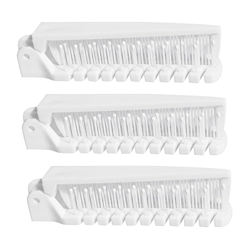 PATKAW 3個折りたたみ式ヘアブラシ 旅行用コンパクトコーム ポケット 携帯用静電気防止 ダブルヘッド設計 軽量 男女兼用