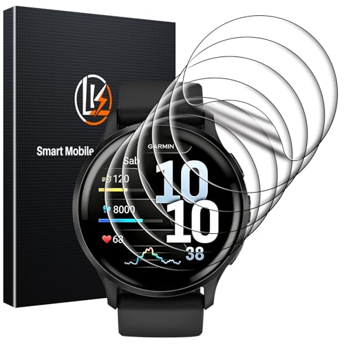 LK 6 Pack for Garmin Venu 4/ Venu 3 Screen Protector 45mm - Anti-Scratch Self-Healing Soft TPU Screen Protector for Garmin Venu 45mm Bubble Free HD Transparent Touch Sensitive