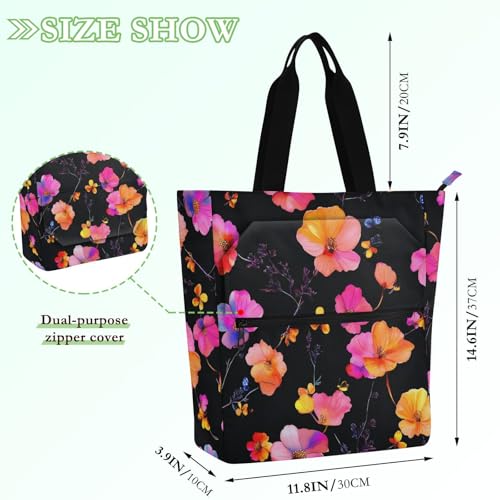 Bolsa de libros para compras y escuela, accesorio impermeable con cremallera 4