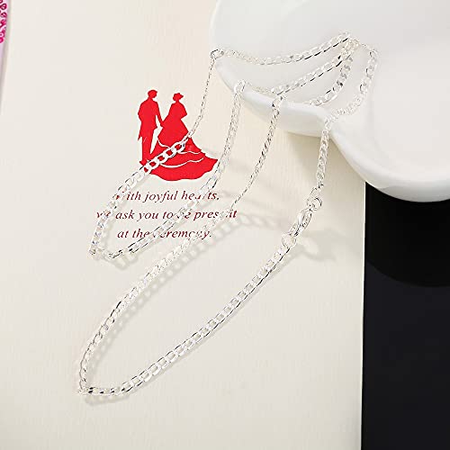 Collier latéral en argent 925 véritable une finition miroir d'exception - 3