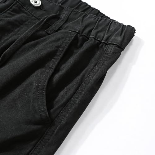 Boys Cargo Pants with Pockets Casual Trousers Elastic Waistband Elastic Leg Opening Sizes 6-14 Years Khaki4