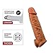 Extra Large Male Girth Enlarger Massage Extender Sleeve for Couple, Men's Penis Sleeve Extender (Brown)