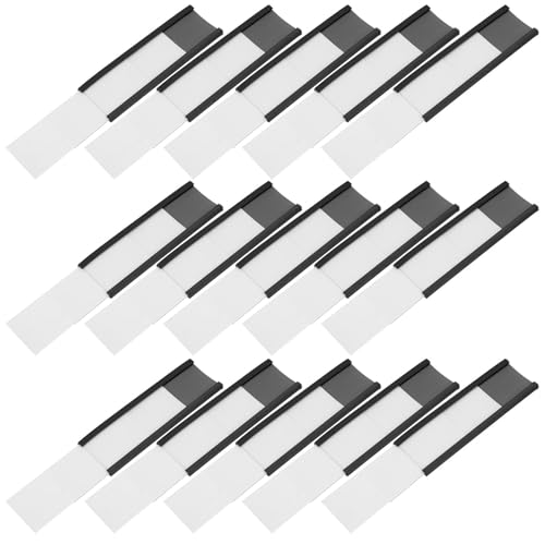 ZUNOXAZ 20個磁性カードホルダー 磁気ラベルクリップ 収納管理用 付箋対応 倉庫 スーパー 図書館向け効率的類タグ保持器