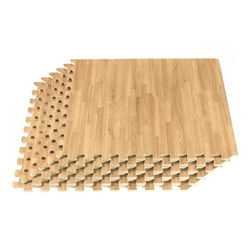 We Sell Mats Wood Grain Foam Floor Tiles, White Oak #TOP8