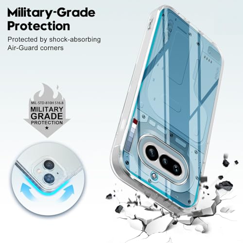 Image of Jkobi Silicone Back Case Cover for Nothing Phone 4A 5G (Clear Shockproof Case with Camera Protection | Soft and Flexible | Transparent)