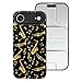 CFZZNYESQF Fashion Saxophone Trumpets Music Gold Black Phone Case with Precise Cutouts, Wireless Charging Compatible, Mobile Cases Compatible with iPhone 17 Series