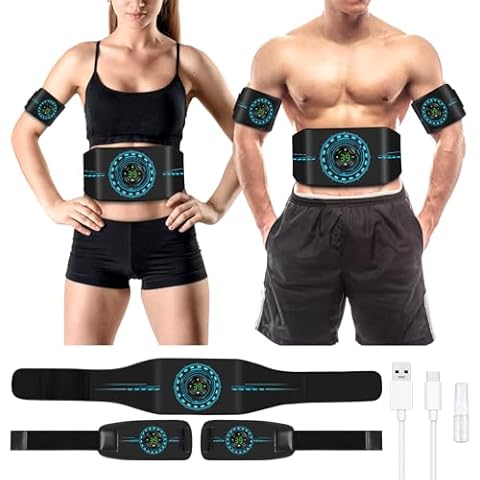 CESLIFF Electronic Muscle Stimulator, Ab Toning Belt Muscle Toner Fitness Training for All Body, Rechargeble for Fitness Strength Training Workout Equipment for Men and Women Cover