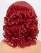 K'ryssma Short Curly Bob Red Synthetic Lace Front Wigs for Women Cosplay Party