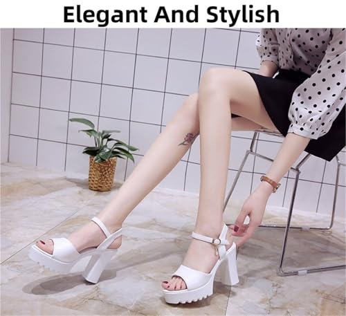 Women's High Heel Sandals Strappy Platform Chunky High Heels Sandals For Dress Wedding Party3