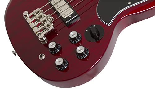 Epiphone EB-3 Bass Basse électrique Cherry - Les Beatles, Paul McCartney, John Lennon, RIngo Starr, George Harrison Epiphone EB-3 Bass Basse électrique Cherry – Image 3