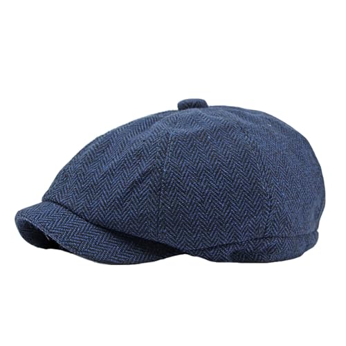 Gorra francesa para niños, boina a rayas en estilo para hombre y mujer, diseño clásico, accesorio de moda informal, perfecto para el día a día en primavera y otoño. Gorra con visera, marine, talla