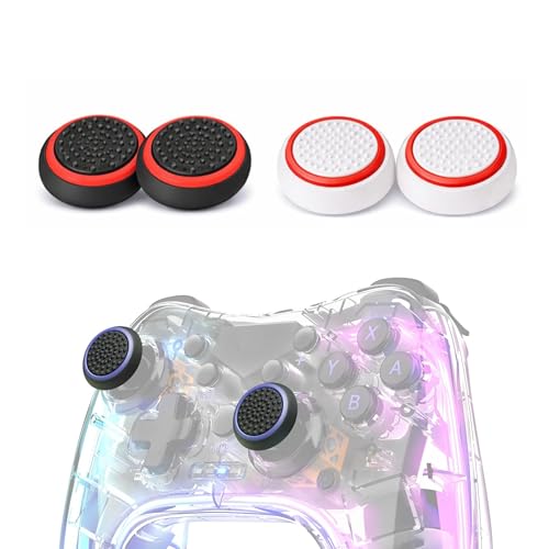 Image of Like Star Silicone Thumb Grip Caps, Anti-Slip Controller Joystick Cap Covers, Luminous Anti-Scratch Analog Stick Caps Compatible with PS4 / PS5 / Xbox 360 / Xbox One (Pack 4)