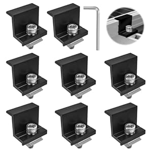 SyiXute 8 Stücke Solarmodul Klemmen