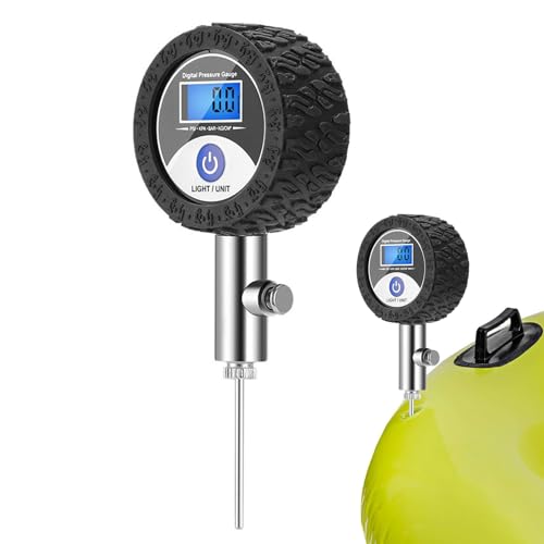 Medidor de presión de bola – Medidor de presión de bola portátil con pantalla digital, pequeña herramienta de prueba | Inflado de bicicleta de carretera para construcción de montaña, fútbol, voleibol