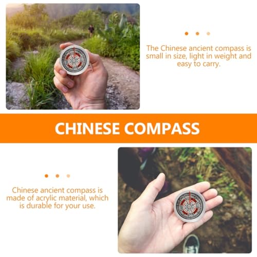 Brújula china portátil de acrílico para camping miniatura 4