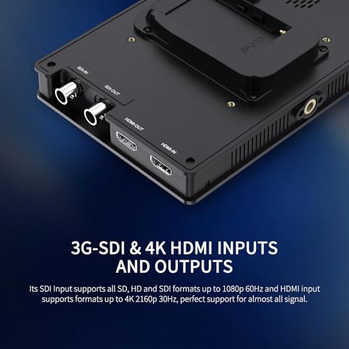 FEELWORLD FW703 7 Inch IPS 3G SDI 4K HDMI DSLR Monitor Full HD 1920x1200 On Camera Field Monitor with Histogram for Stabilizer Cameras Rig