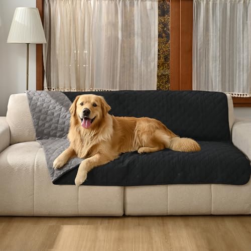 Best Quilted Couch Cover for Dogs: Durable, Waterproof, and Pet-Friendly Choices 6 Amazon Basics Couch Cover for Dogs, Washable Anti-Slip Blanket for Bed Sofa, Quilted Furniture Protector for Indoor Pets, 70x30 Inches, Gray