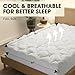 Cheer Collection Full Size Rayon from Bamboo Mattress Topper – Thick, Plush, and Cooling Mattress Pad, Machine Washable Mattress Topper for Full Bed