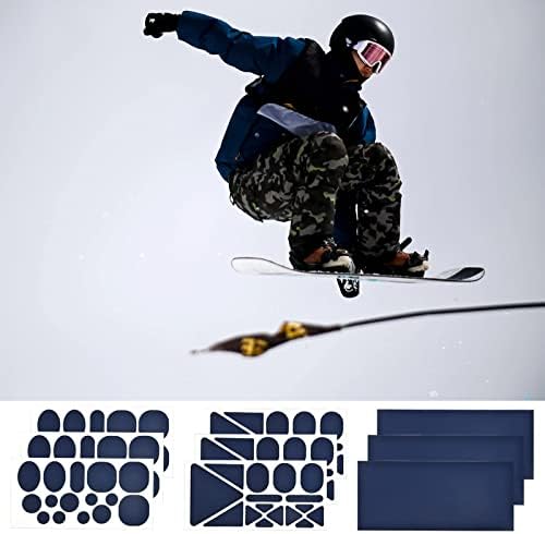 95 Pcs Down Jacket Patches Nylon Repair Tape Self-Adhesive Repair Patch Sleeping Bag Patch for Jacket Tent Outerwear Repair, 9 Sheet DIY Shape (Dark Blue)