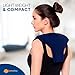 SunnyBay Shoulder and Upper Back Heating Pad, Microwavable Heated Neck and Shoulder Wrap, Weighted Moist Pain Relief Pack with Washable Cover and Flax Seed Filling, Medium, Navy Blue