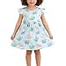 DACSOIT Toddler Girl Dress Sloth Print Ruffle Bottom Casual Dress Summer Clothes 6-7Y