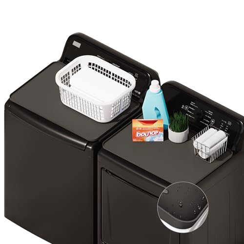 Washer and dryer top protector mat, 26 x 18 in, dark gray